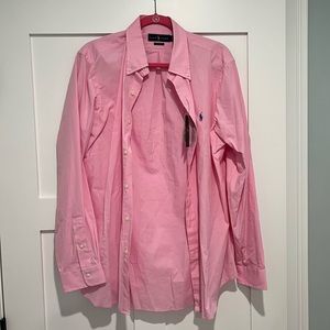 NWT Pink Ralph Lauren Polo Button Down